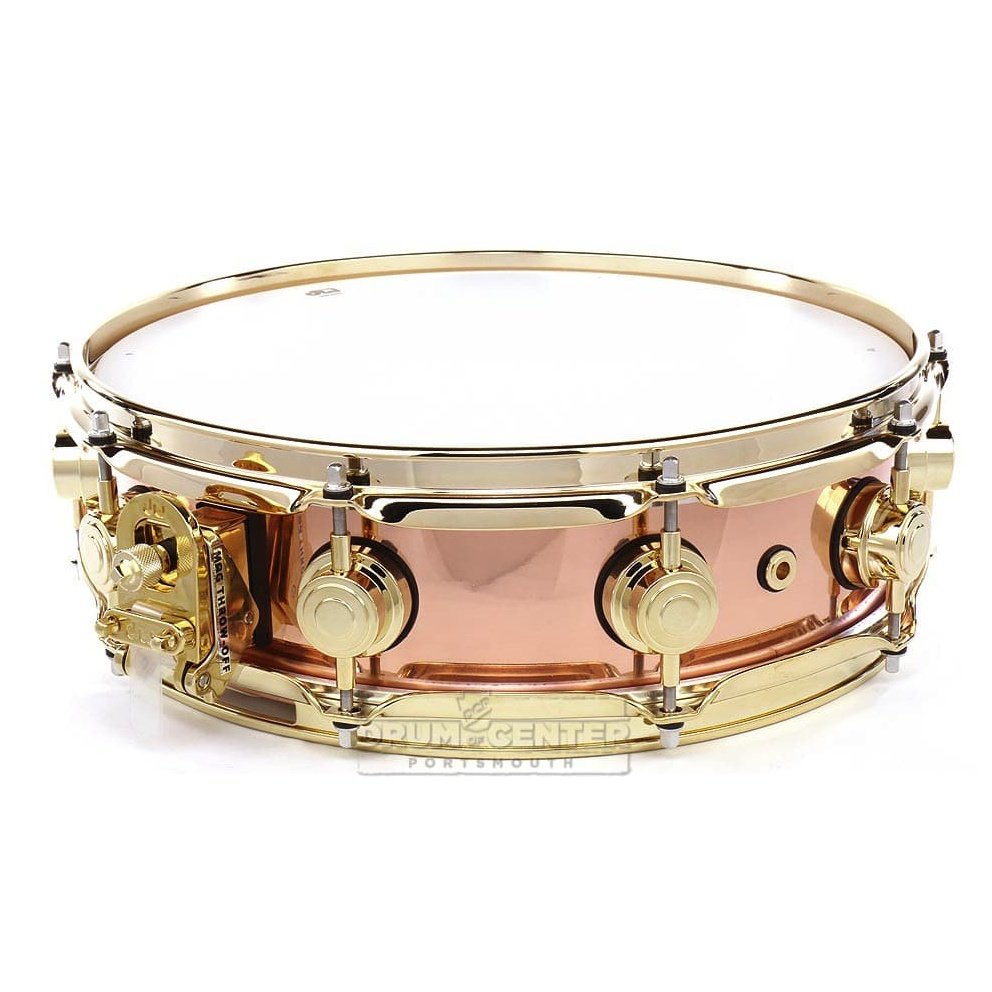 DW Collectors 3mm Copper Snare Drum 14x4 Gold Hw