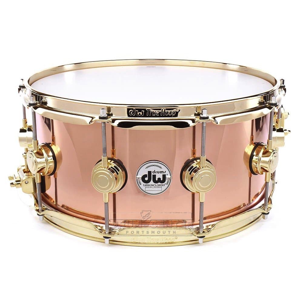 DW Collectors 3mm Copper Snare Drum 14x6.5 Gold Hw