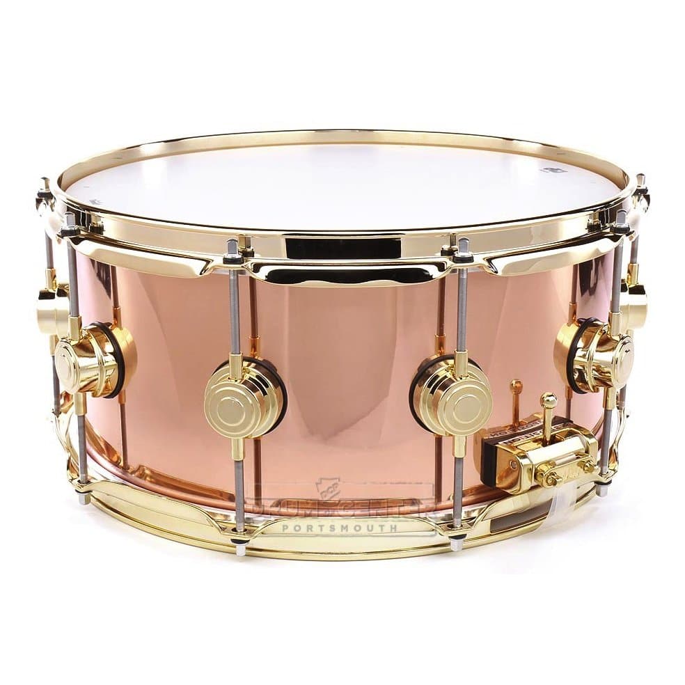 DW Collectors 3mm Copper Snare Drum 14x6.5 Gold Hw