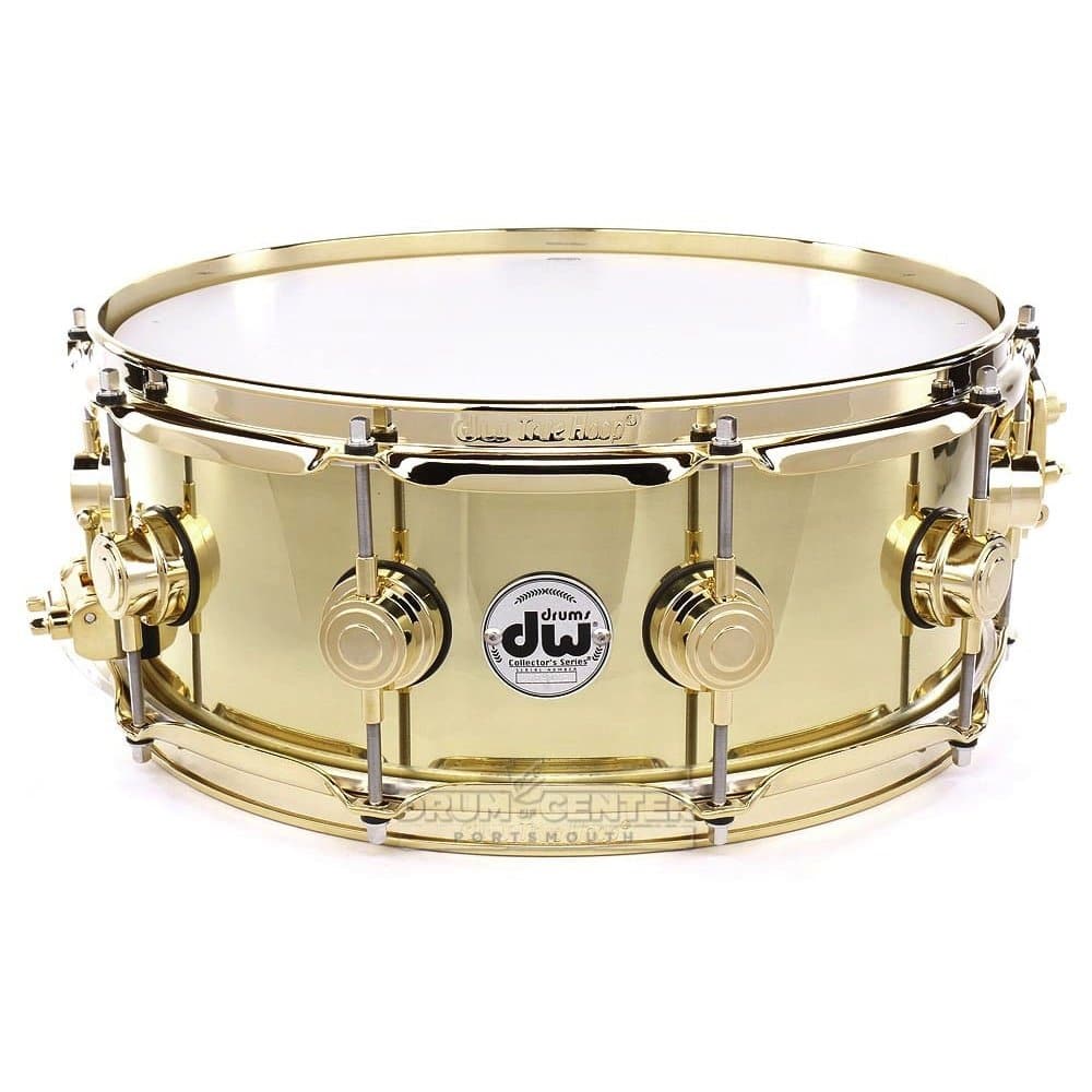 DW Collectors Bell Brass Snare Drum 14x5.5 Gold Hw