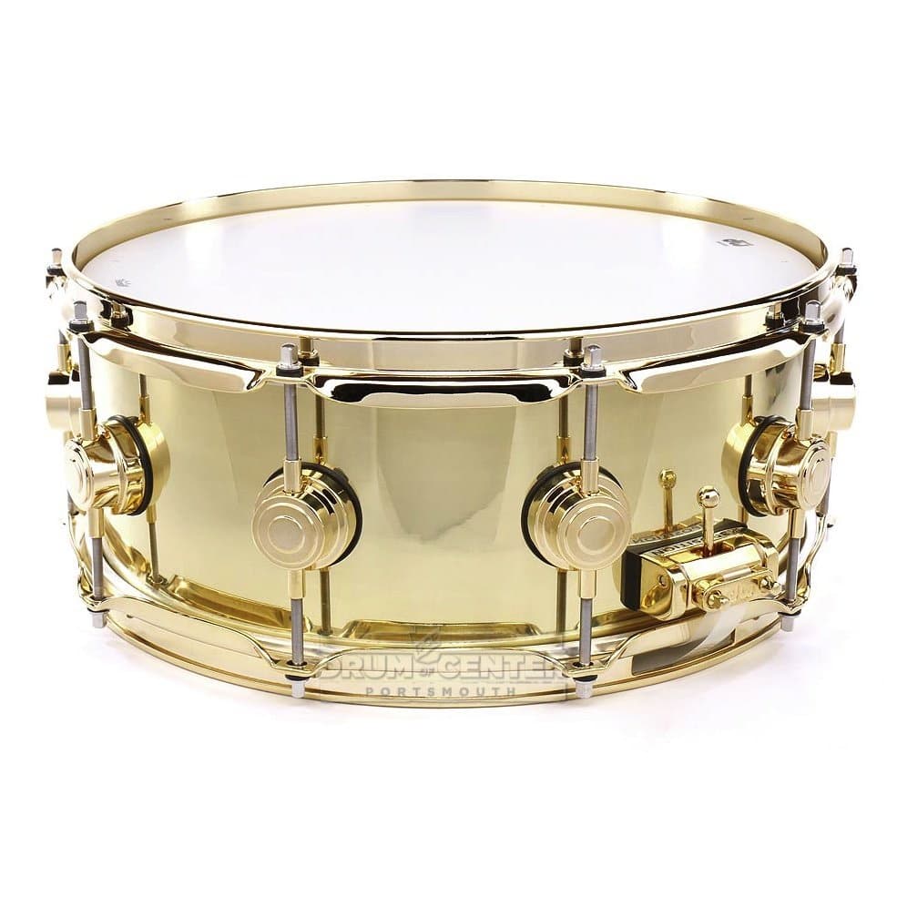DW Collectors Bell Brass Snare Drum 14x5.5 Gold Hw