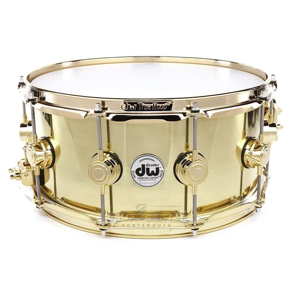 DW Collectors Bell Brass Snare Drum 14x6.5 Gold Hw