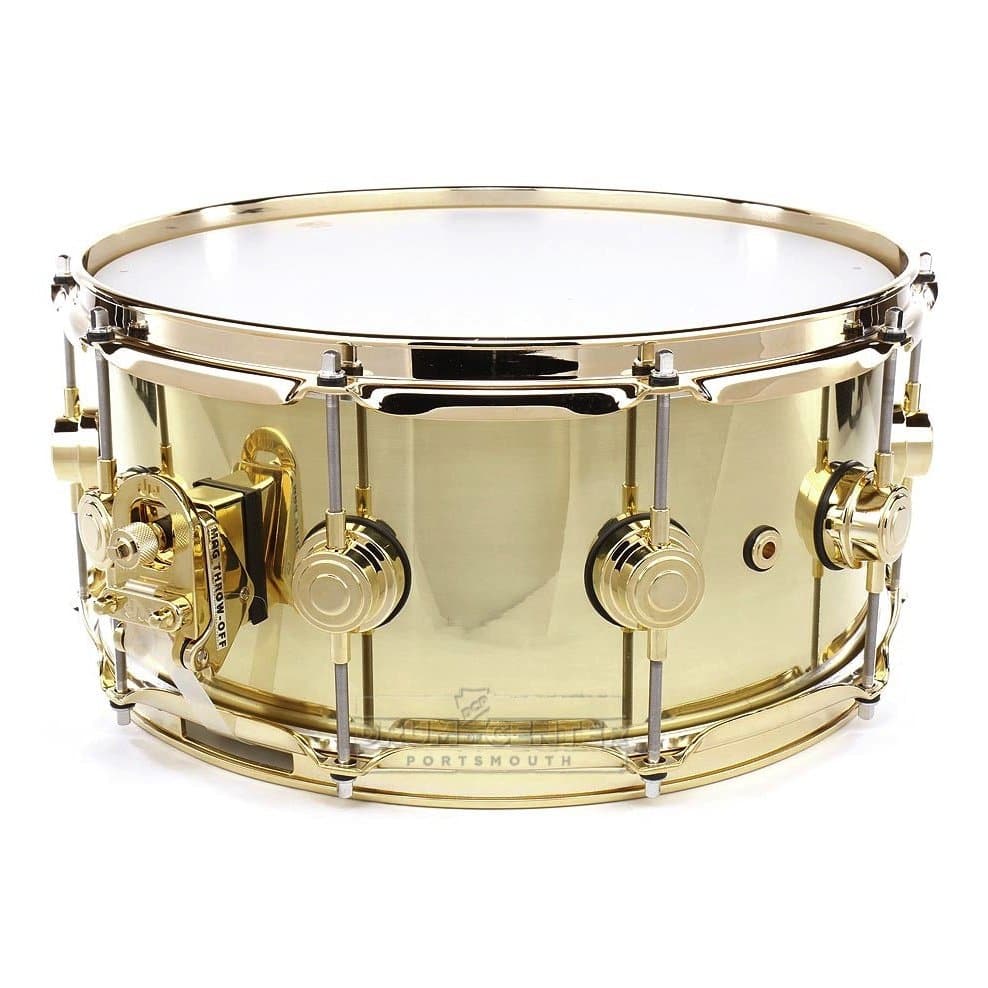DW Collectors Bell Brass Snare Drum 14x6.5 Gold Hw