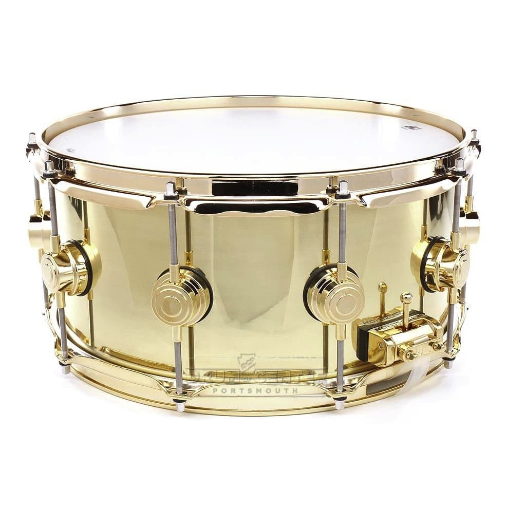 DW Collectors Bell Brass Snare Drum 14x6.5 Gold Hw