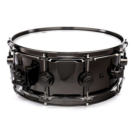 DW Collectors Black Nickel Over Brass Snare Drum 14x5.5 Black Nickel Hardware