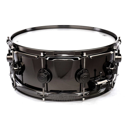 DW Collectors Black Nickel Over Brass Snare Drum 14x5.5 Black Nickel Hardware