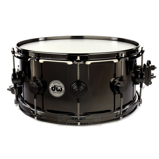 DW Collectors Black Nickel Over Brass Snare Drum 14x6.5 Black Nickel Hardware