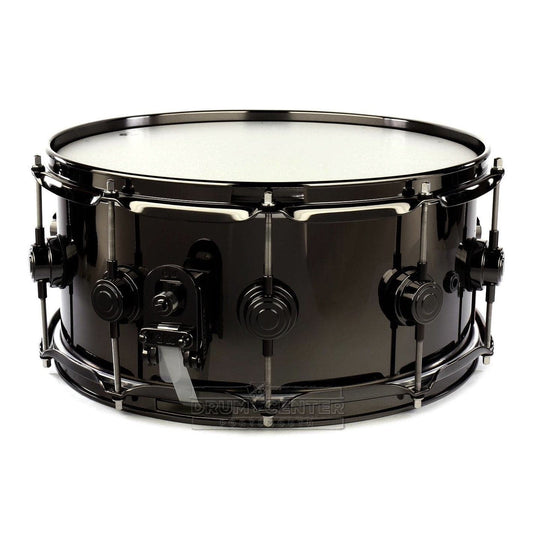 DW Collectors Black Nickel Over Brass Snare Drum 14x6.5 Black Nickel Hardware
