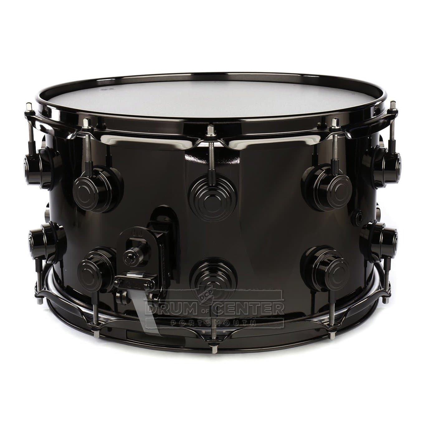 DW Collectors Black Nickel Over Brass Snare Drum 14x8 Black Nickel Hardware