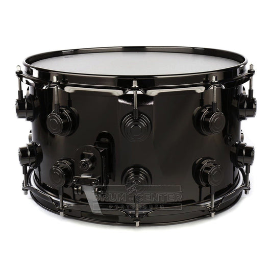 DW Collectors Black Nickel Over Brass Snare Drum 14x8 Black Nickel Hardware