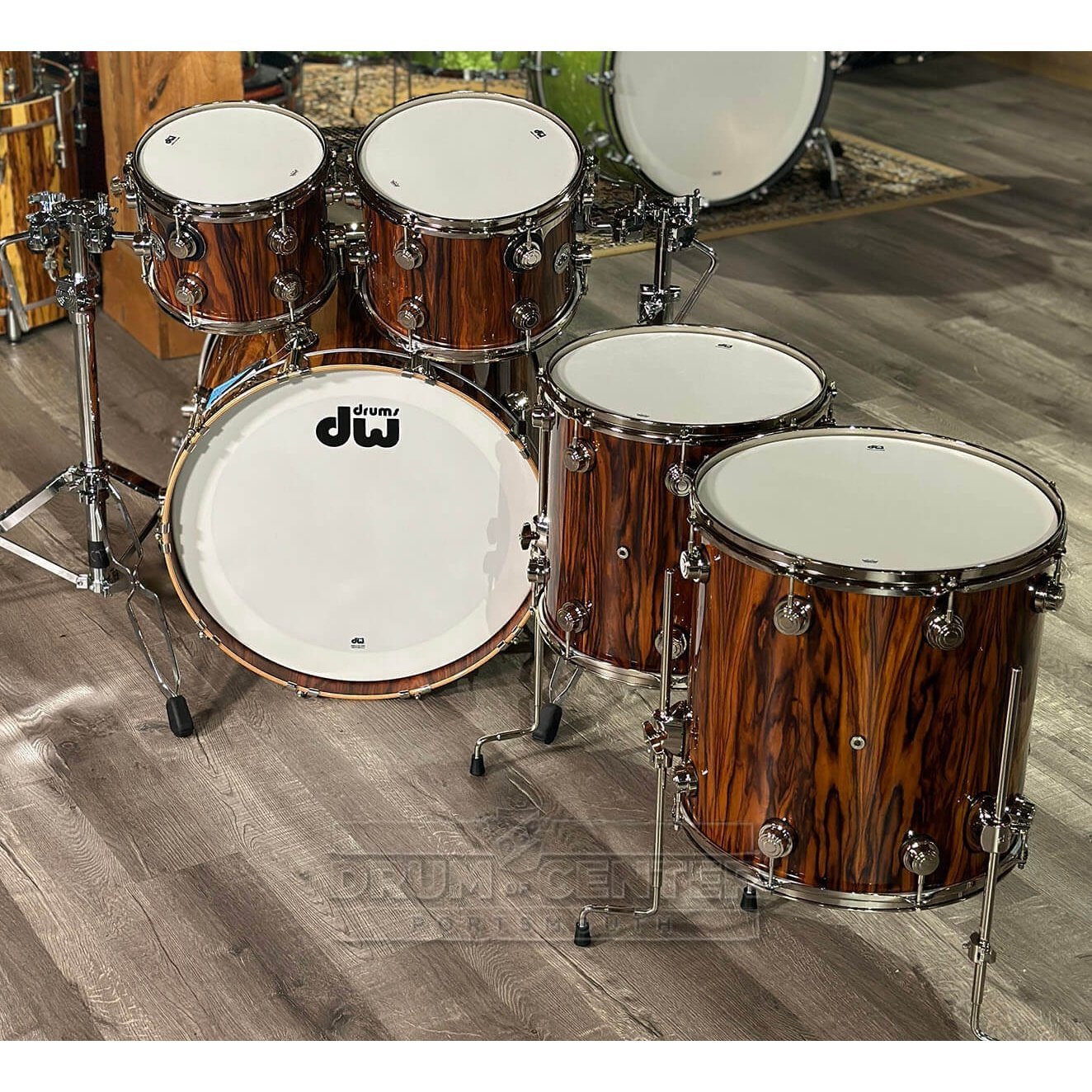 DW Collectors Cherry 5pc Drum Set Exotic Santos Rosewood w/Nickel Hardware