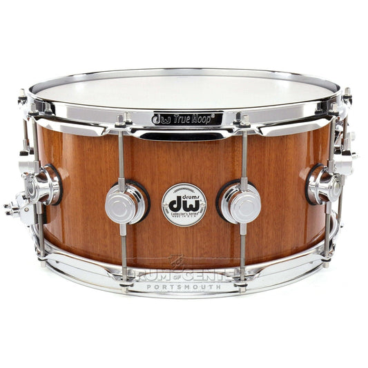 DW Collectors Cherry/Mahogany Snare Drum 14x6.5 Gloss Natural