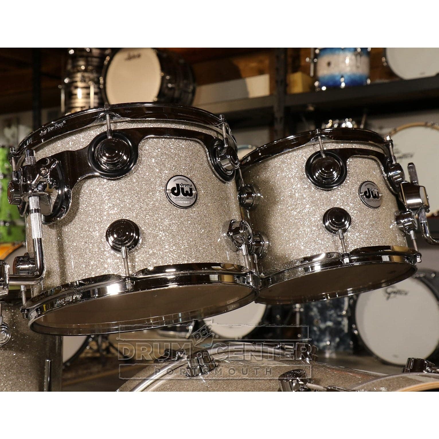 DW Collectors Maple 4pc Drum Set Broken Glass