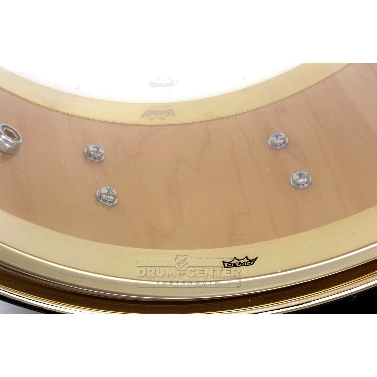DW Collectors Edge Snare Drum 14x6 Natural Satin Oil w/Gold Hardware