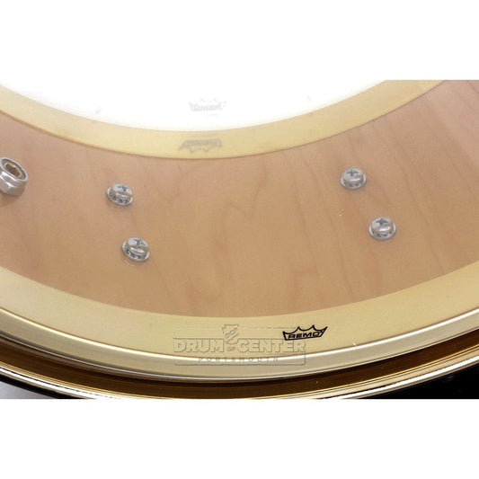 DW Collectors Edge Snare Drum 14x6 Natural Satin Oil w/Gold Hardware