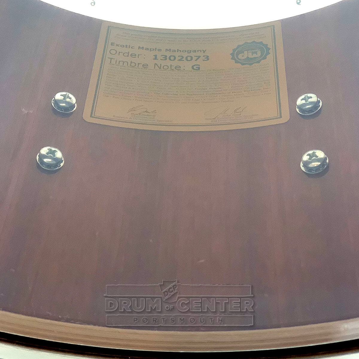 DW Collectors Maple/Mahogany Snare Drum 14x7 Natural Super Curl