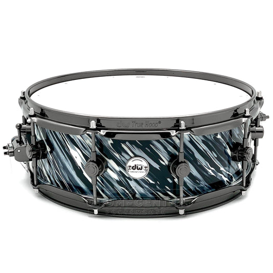 DW Collectors Maple/Purple Core Snare Drum 14x4.5 Twisted Black Oyster w/Black Nickel Hw