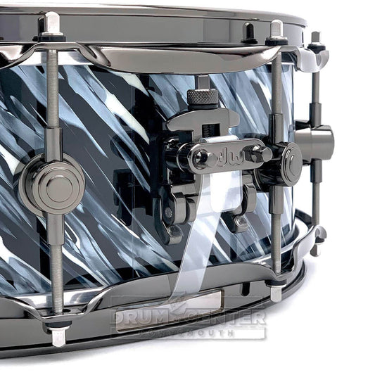 DW Collectors Maple/Purple Core Snare Drum 14x4.5 Twisted Black Oyster w/Black Nickel Hw