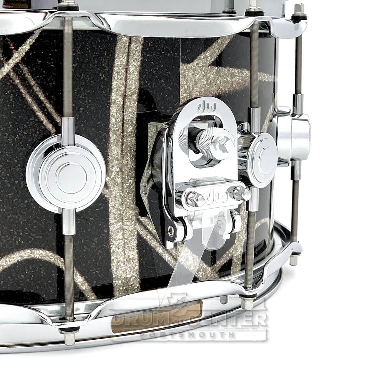 DW Collectors Maple Snare Drum 14x6.5 Smoke Glass Contrails