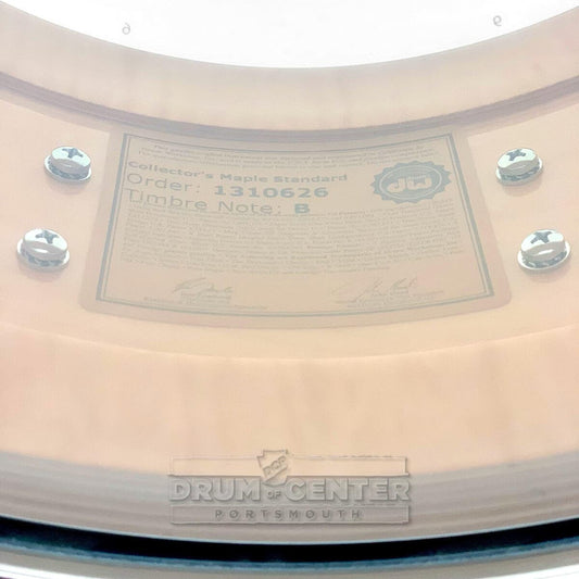 DW Collectors Maple Snare Drum 14x6.5 Smoke Glass Contrails