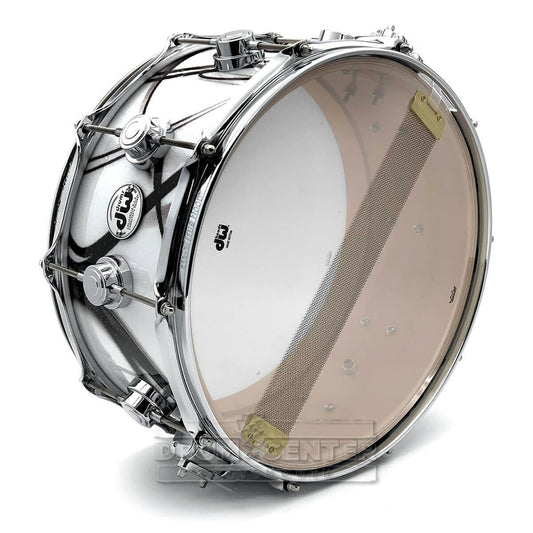 DW Collectors Maple Snare Drum 14x6.5 White Glass Contrails