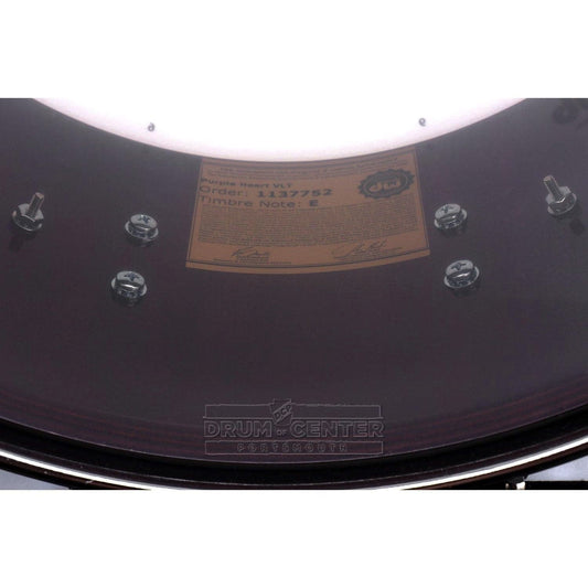 DW Collectors Purpleheart Snare Drum 14x6.5 Natural Lacquer