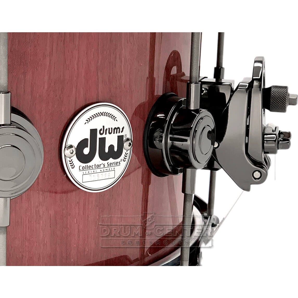 DW Collectors Purpleheart Snare Drum 14x6.5 Natural w/Black Nickel Hw