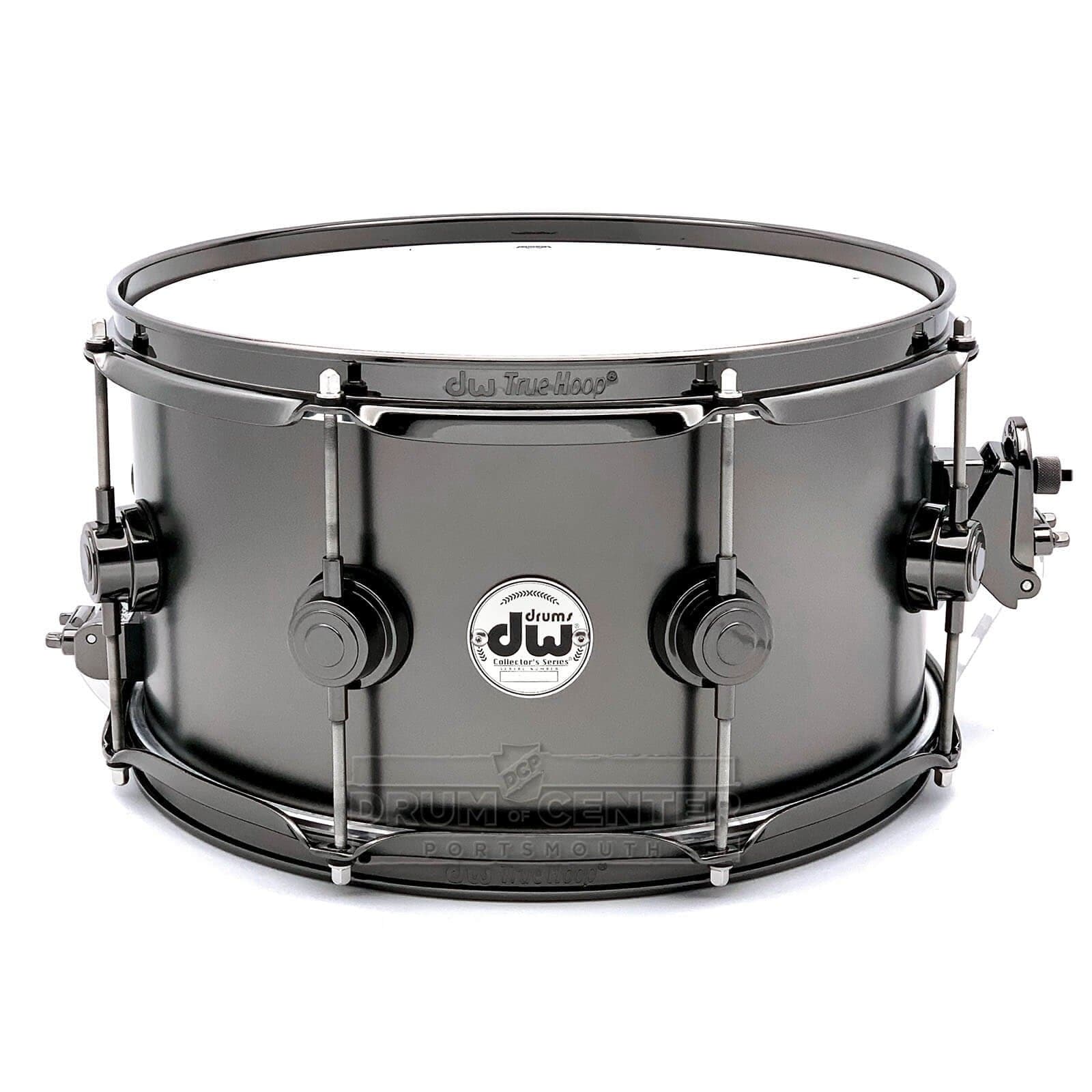 DW Collectors Satin Black Brass Snare Drum 13x7 w/Black Nickel Hardware