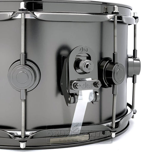 DW Collectors Satin Black Brass Snare Drum 13x7 w/Black Nickel Hardware