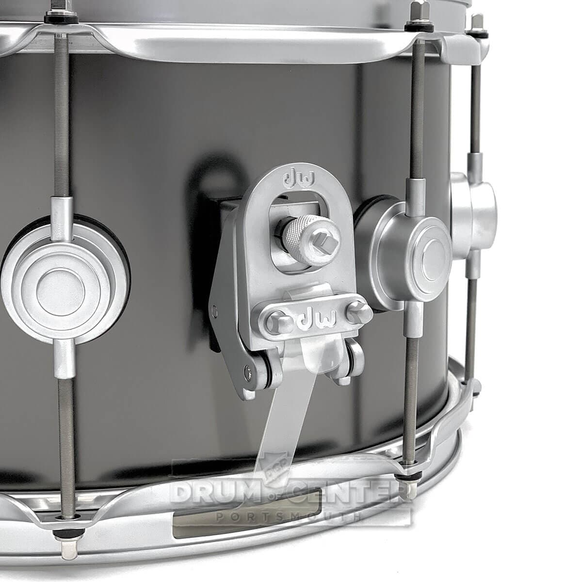 DW Collectors Series Satin Black Brass Snare Drum 13x7 w/Satin Chrome Hardware