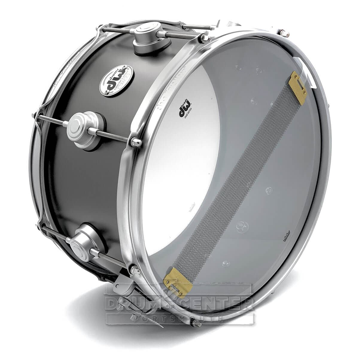 DW Collectors Series Satin Black Brass Snare Drum 13x7 w/Satin Chrome Hardware