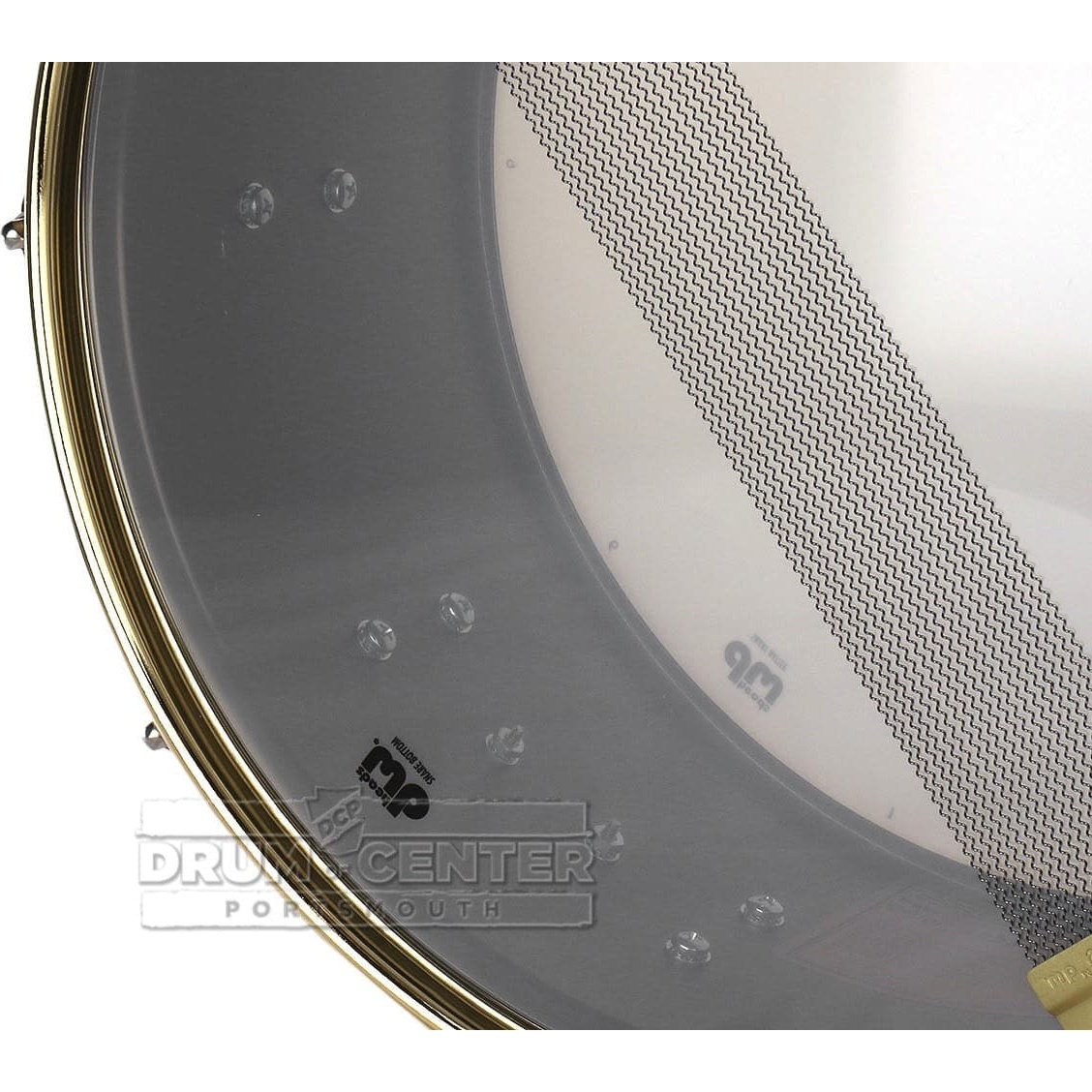 DW Collectors Series Satin Black Brass Snare Drum - 14x6.5 - Gold Hardware
