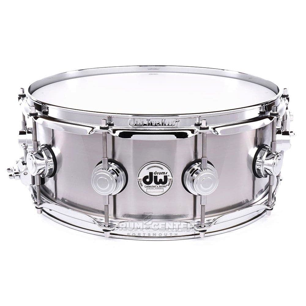 DW Collectors Stainless Steel Snare Drum 14x5.5 Chrome Hw