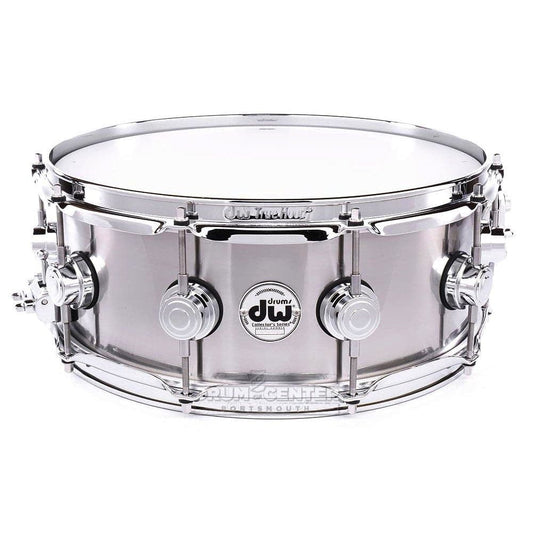 DW Collectors Stainless Steel Snare Drum 14x5.5 Chrome Hw