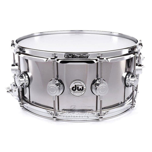 DW Collectors Stainless Steel Snare Drum 14x6.5 Chrome Hw