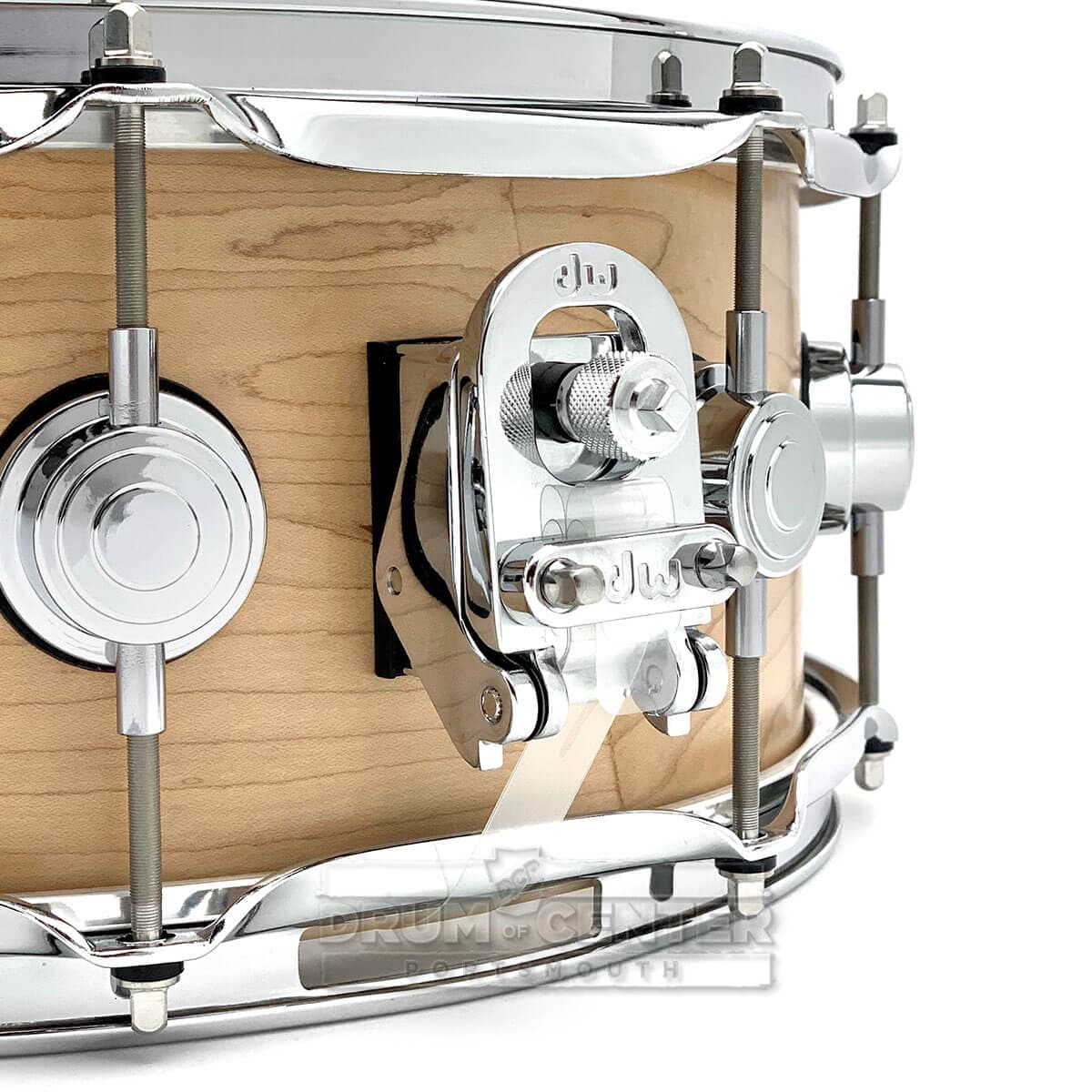 DW Collectors Super Solid Maple Snare Drum 14x5.5 Hard Satin Natural