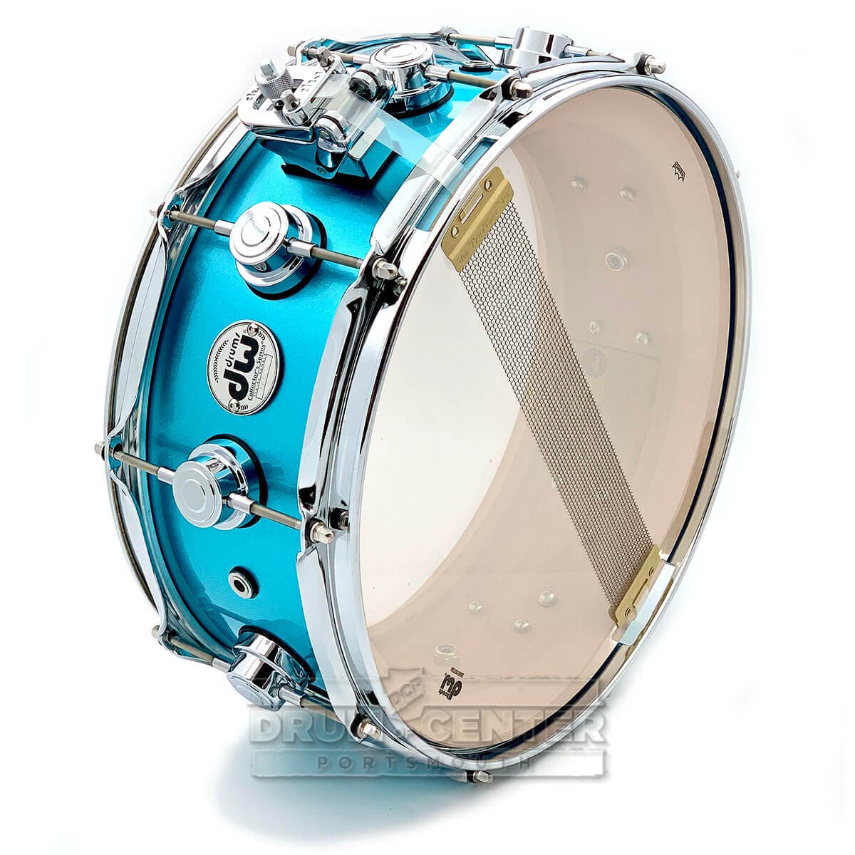 DW Collectors Super Solid Maple Snare Drum 14x5.5 Laser Blue Lacquer