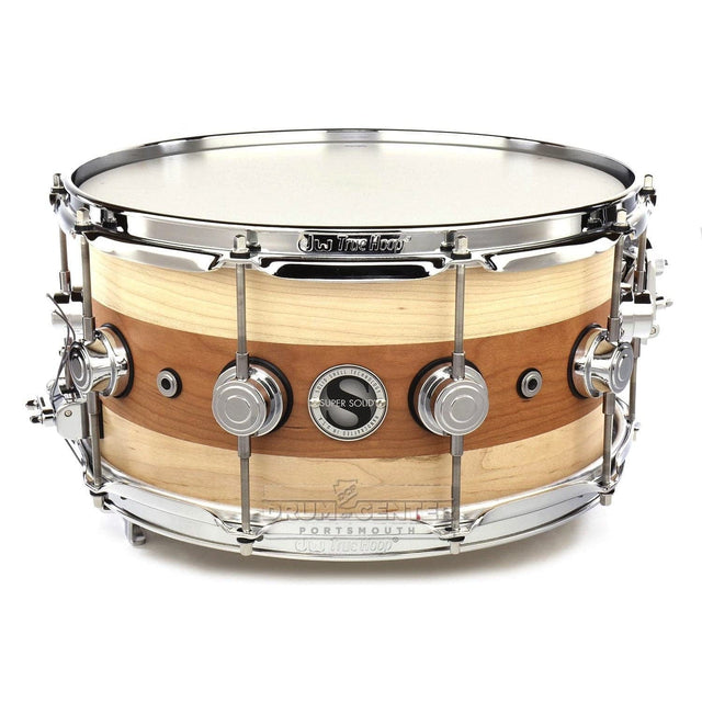 DW Collectors Super Sonic Edge Solid Ply Cherry/Maple Snare Drum 14x7