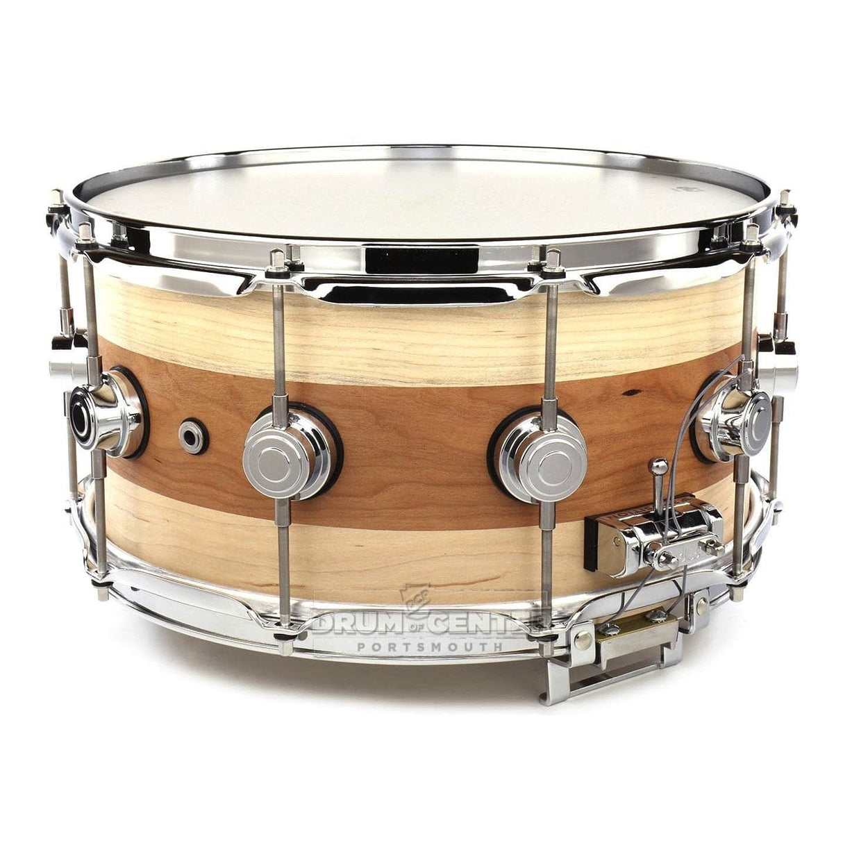 DW Collectors Super Sonic Edge Solid Ply Cherry/Maple Snare Drum 14x7