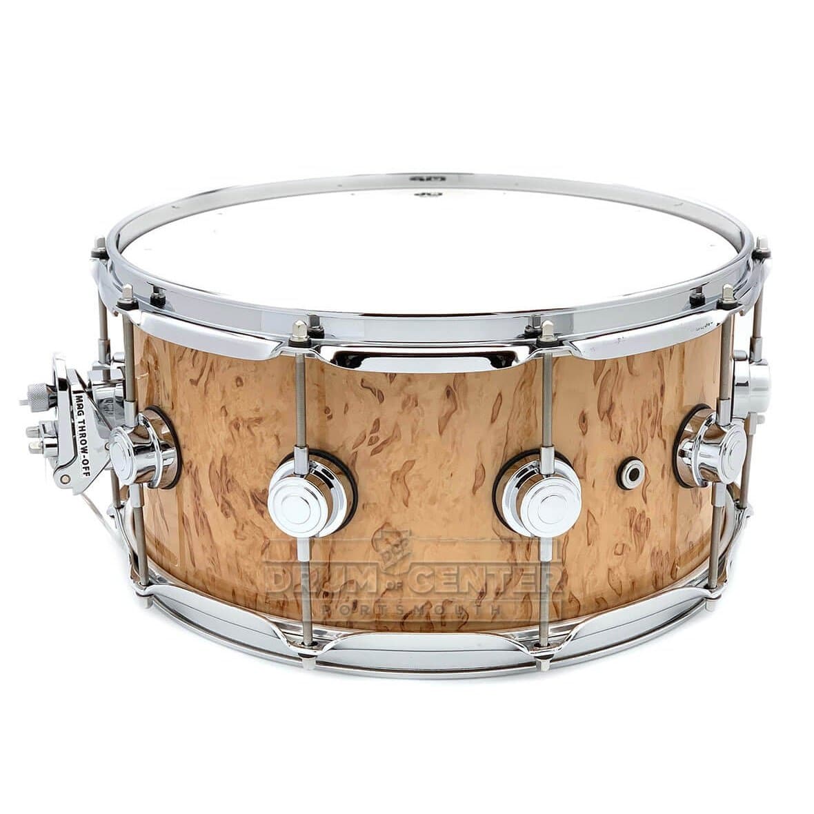 DW Collectors VLT Maple Exotic Snare Drum 14x6.5 Kurillian Birch 