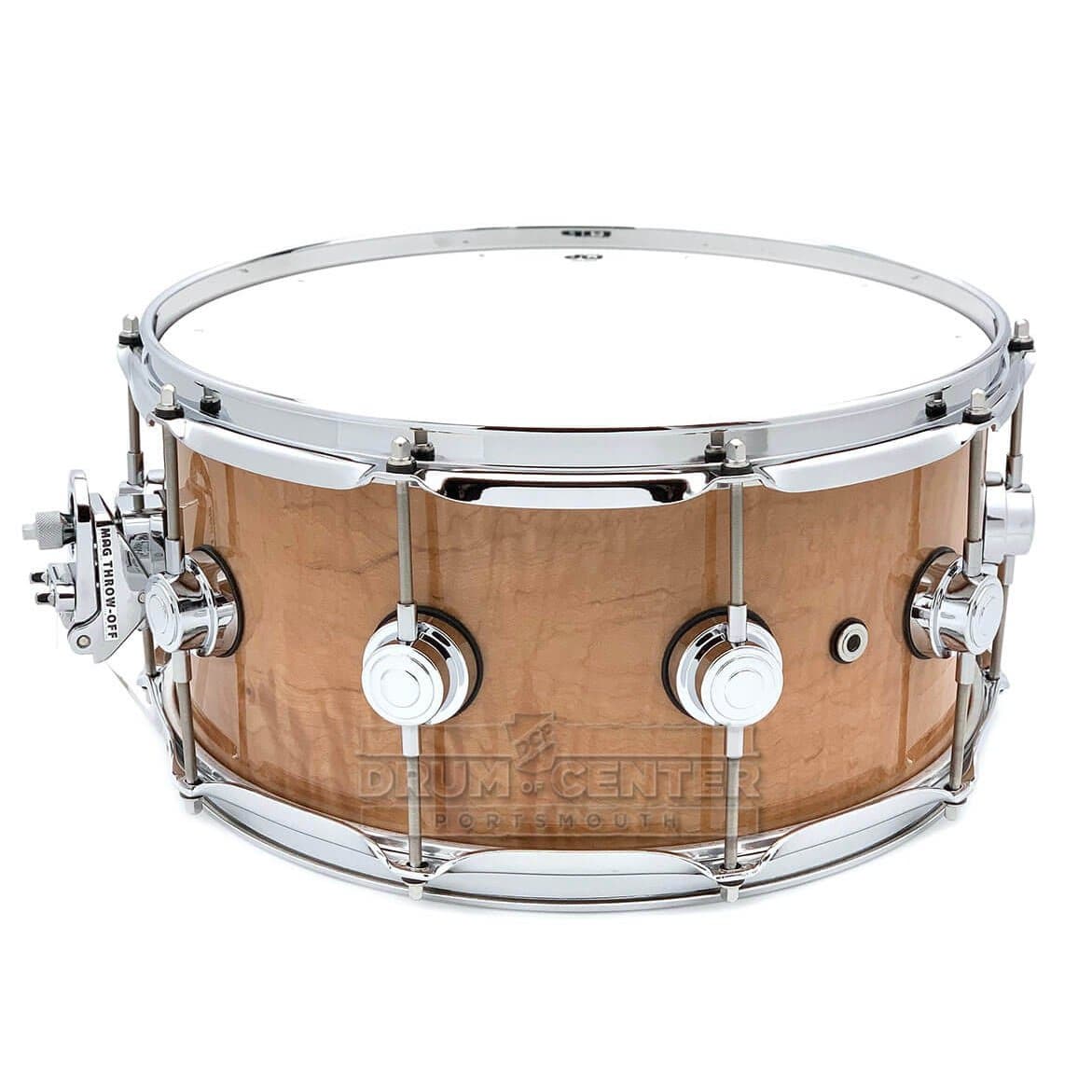DW Collectors VLT Maple Snare Drum 14x6.5 Natural Super Curl