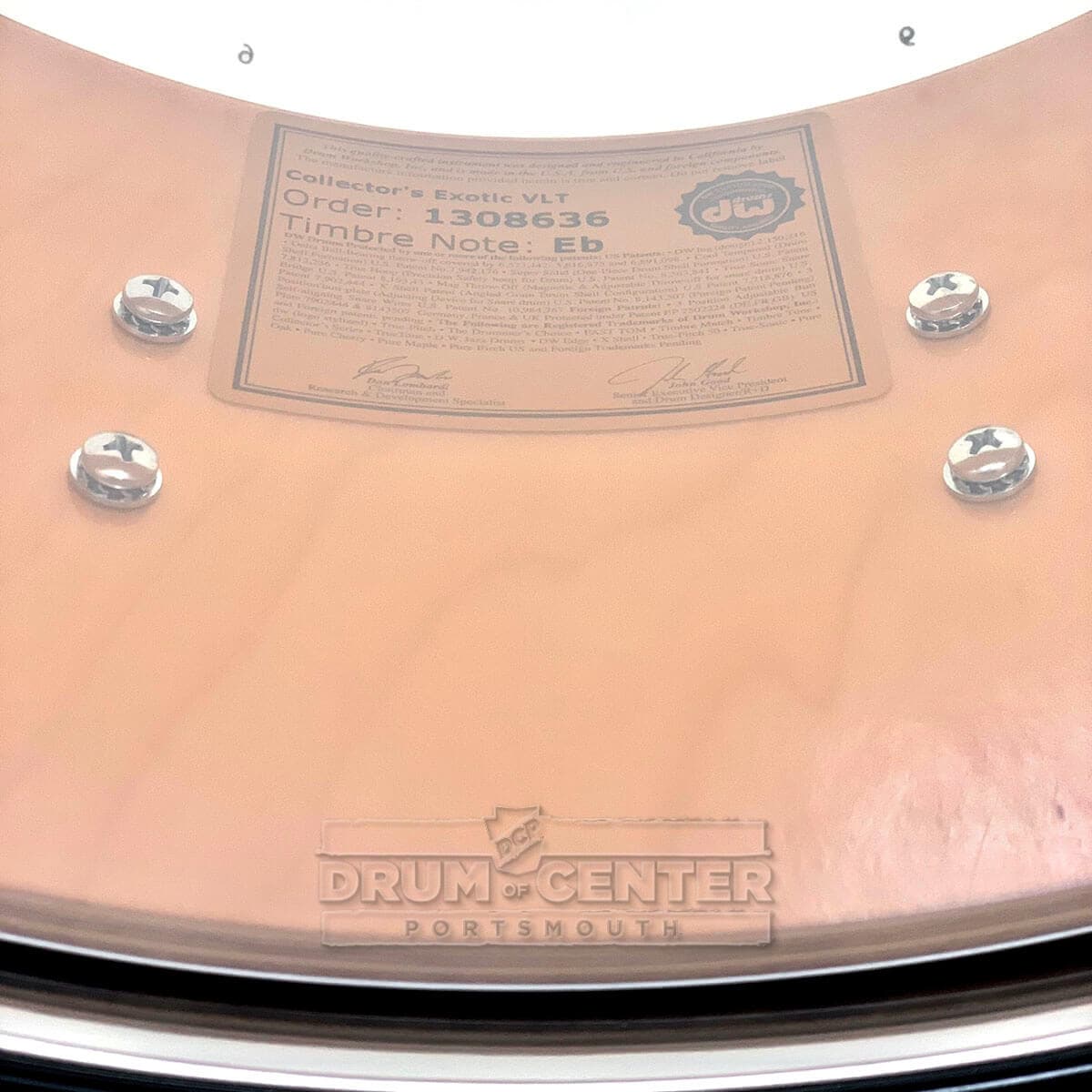 DW Collectors VLT Maple Snare Drum 14x6.5 Natural Super Curl