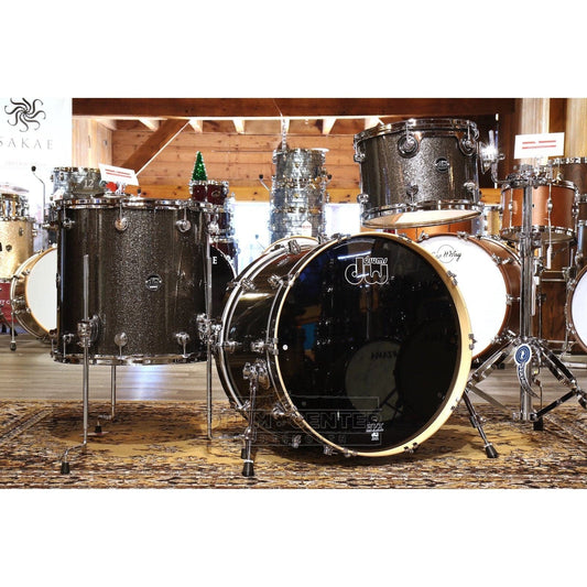 DW Performance 3pc Rock Drum Set 22/13/16 Pewter Sparkle FinishPly