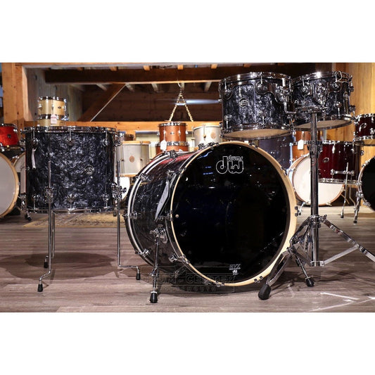 DW Performance 4pc Drum Set 22/10/12/16 Black Diamond FinishPly