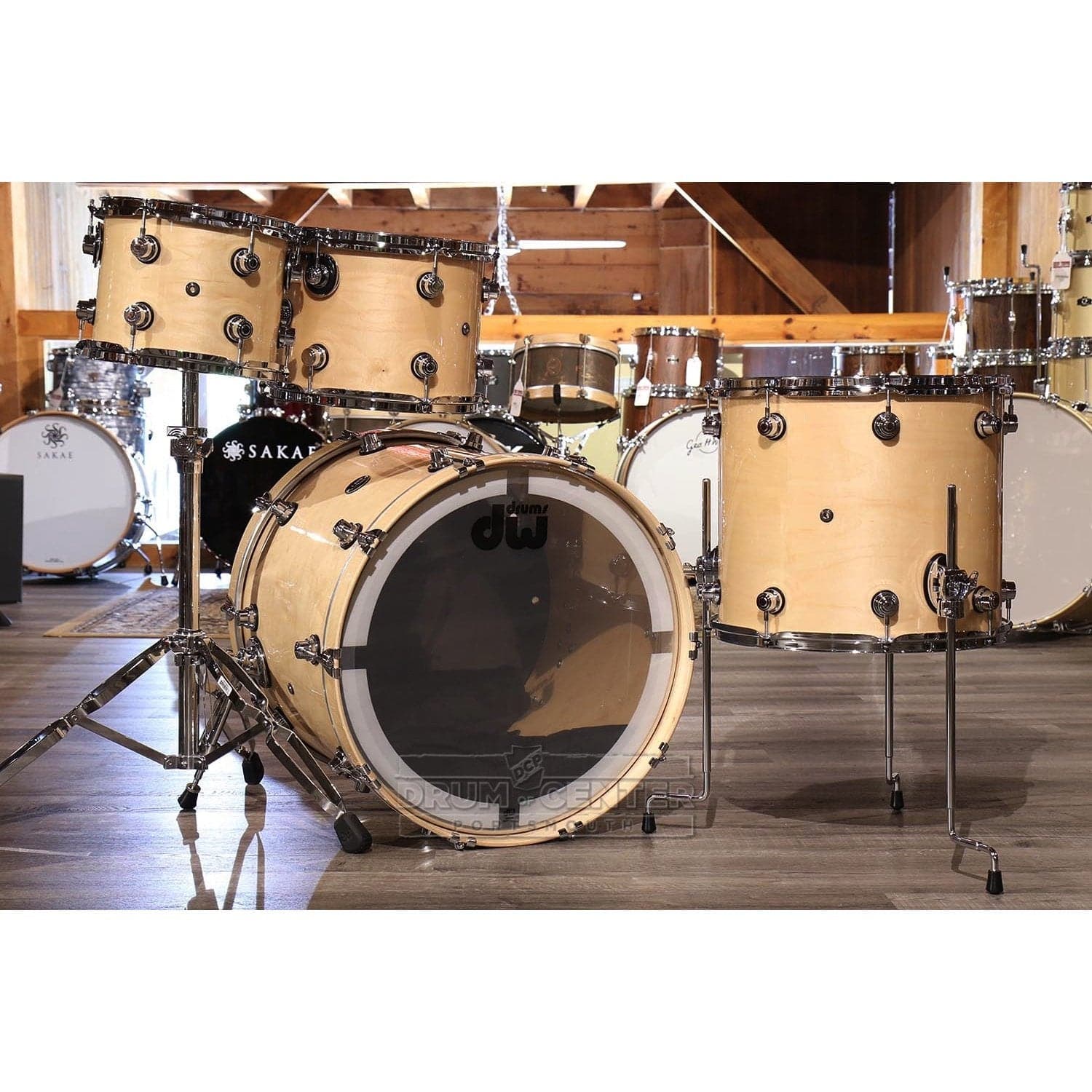 DW Performance 4pc Drum Set 22/10/12/16 Natural Lacquer