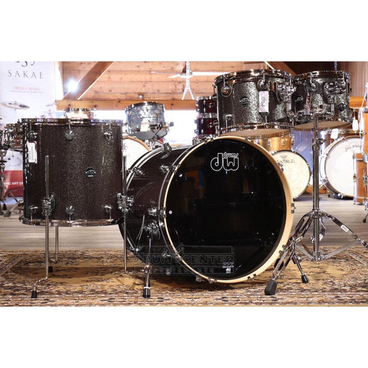 DW Performance 4pc Drum Set 22/10/12/16 Pewter Sparkle FinishPly