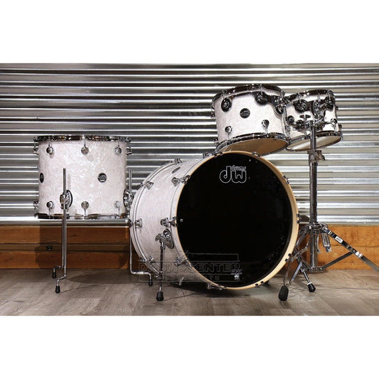 DW Performance 4pc Drum Set 22/10/12/16 White Marine Pearl FinishPly