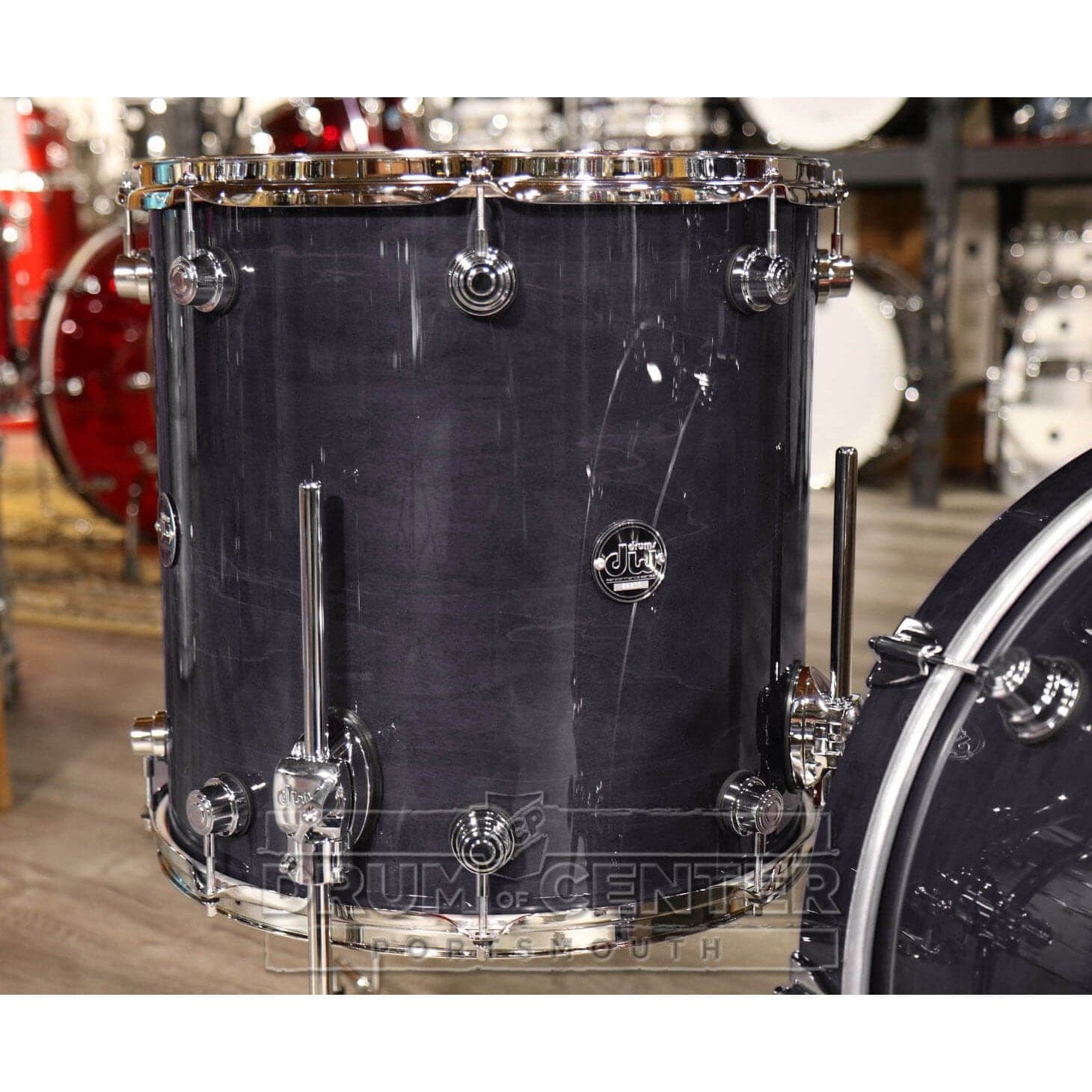 DW Performance 3pc Lacquer Drum Set 22/12/16 Ebony Stain