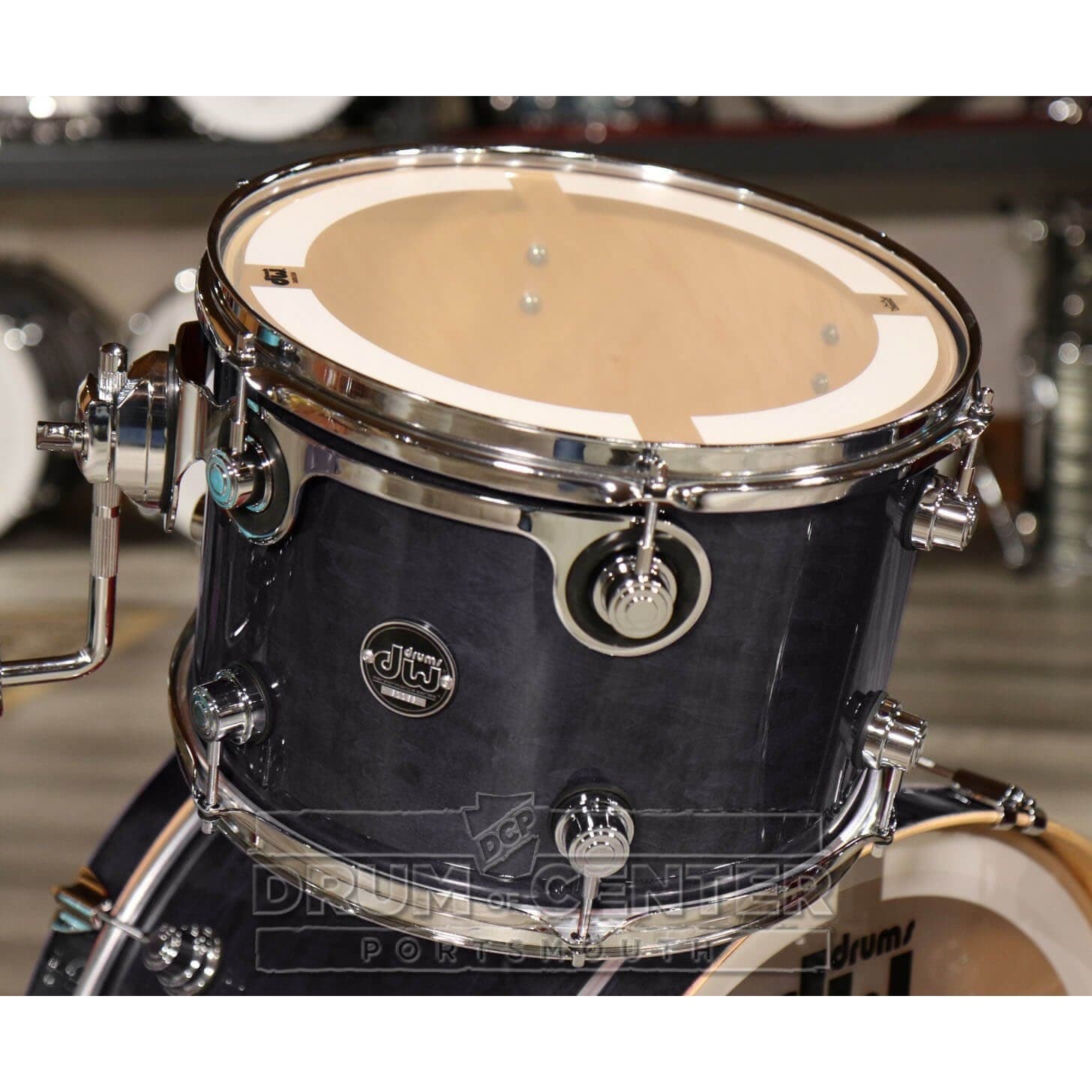 DW Performance 3pc Lacquer Drum Set 22/13/16 Ebony Stain