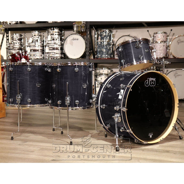 DW Performance 4pc Lacquer Drum Set 24/13/16/18 Ebony Stain